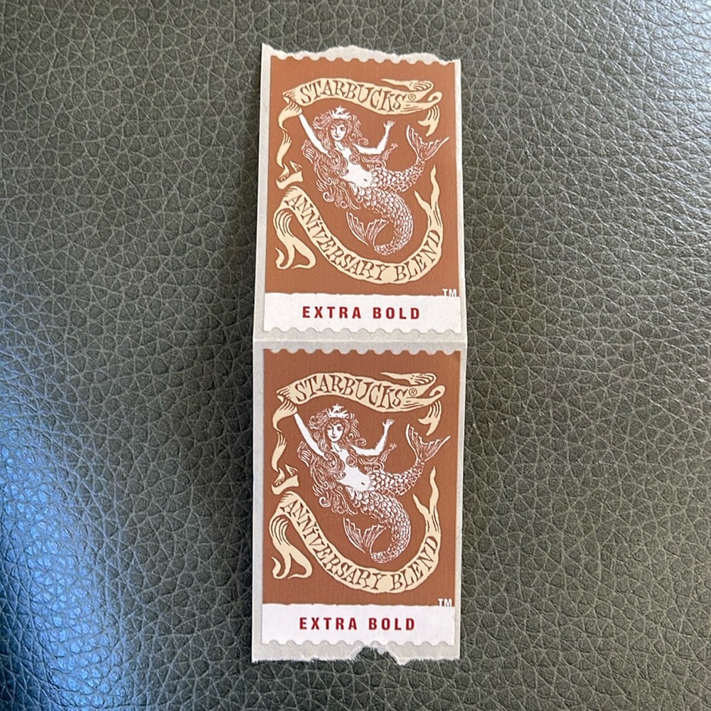 Very Rare Starbucks Anniversary Blend Stamp Stickers